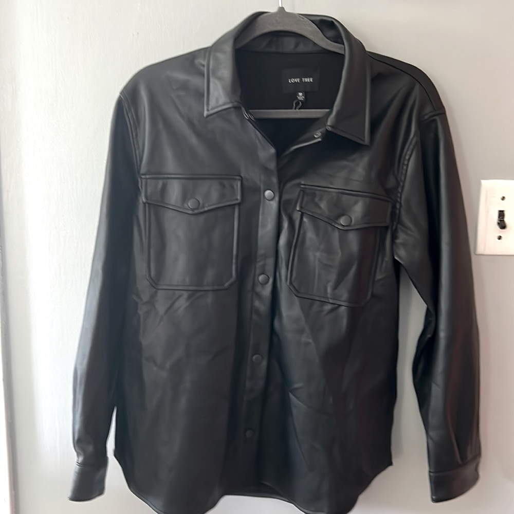 “Love tree” black lightweight jacket